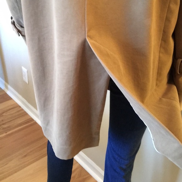 Zara Women Beige Collarless Long Jacket. Size M. D750/A167 - Picture 4 of 6